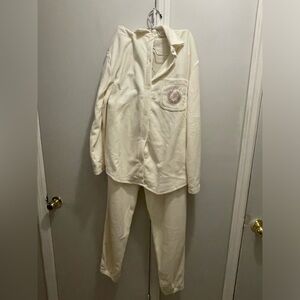 NWT Pink Victoria Secret Polar Cream Jogger Pajamas set